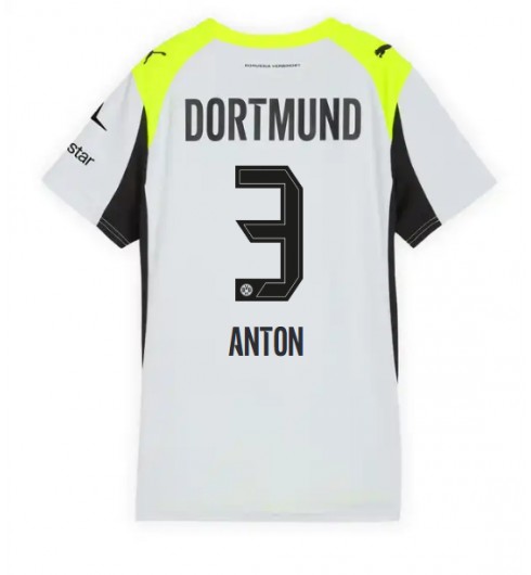 Borussia Dortmund Waldemar Anton #3 Bortedrakt Dame 2025-26 Korte ermer Borussia Dortmund Waldemar Anton #3 Bortedrakt Dame 2025-26 Korte ermer